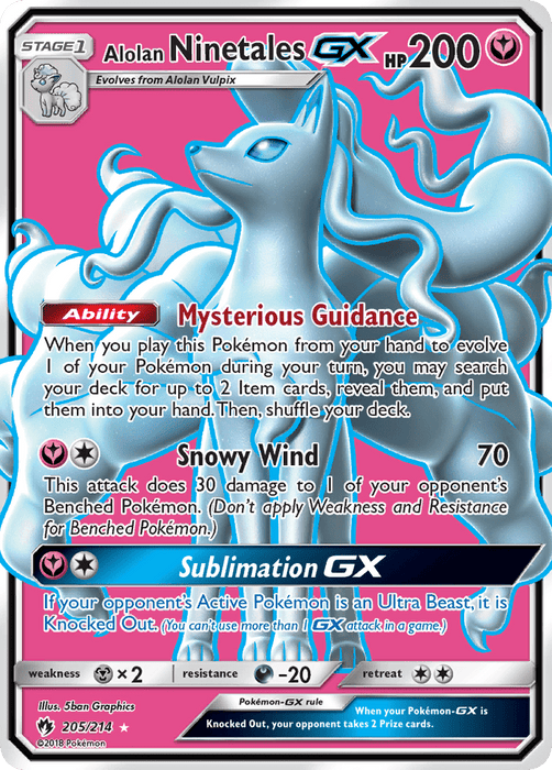 Alolan Ninetales GX (Full Art) [SM - Lost Thunder] 