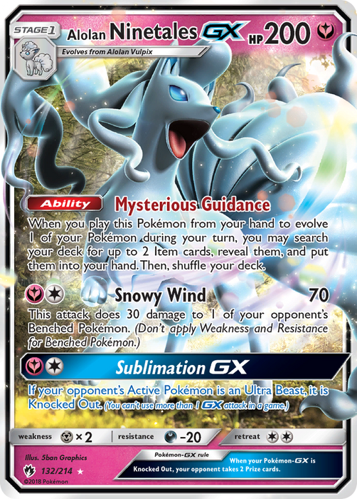 Alolan Ninetales GX [SM - Lost Thunder] 