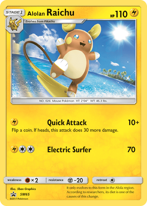 Alolan Raichu (SM65) [Sun & Moon: Black Star Promos] 