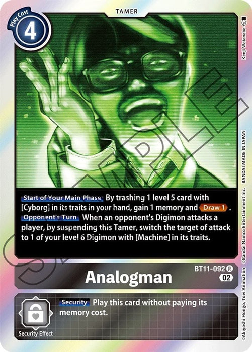 Analogman (#BT11-092 R) (Dimensional Phase) Near Mint Foil 