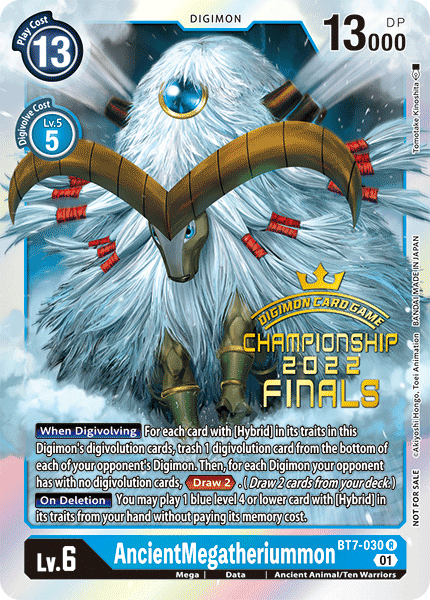 AncientMegatheriummon (2022 Championship Finals Event Pack) (BT7-030 R) 