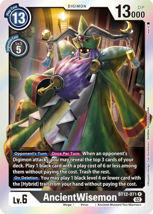 AncientWisemon (#BT12-071 R) (Across Time) Near Mint Foil 