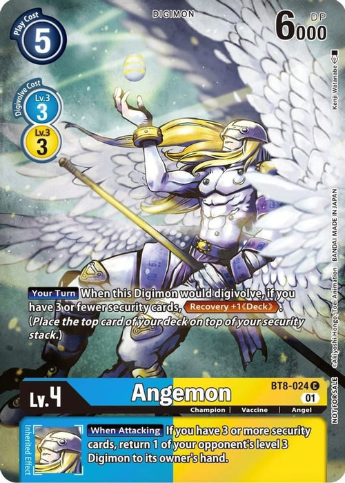 Angemon (Official Tournament Pack Vol.9) (#BT8-024 C) (New Awakening) Near Mint Foil 
