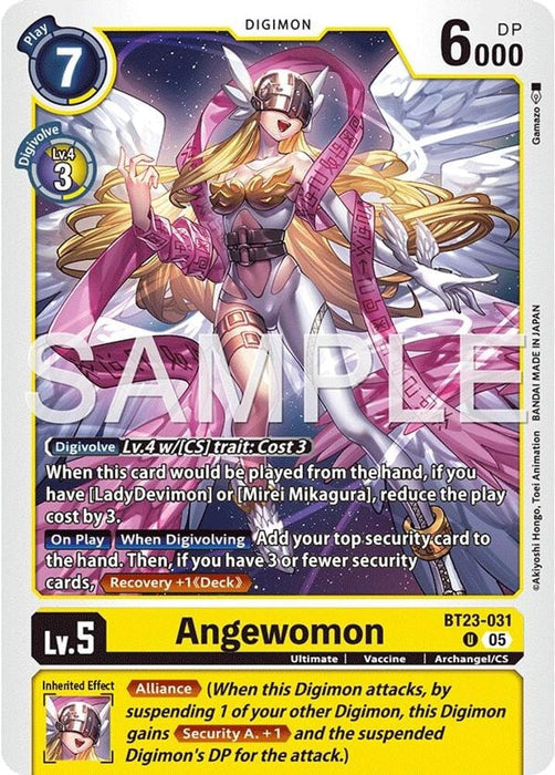 Angewomon (#BT23-031 U) (Hackers' Slumber) Near Mint 