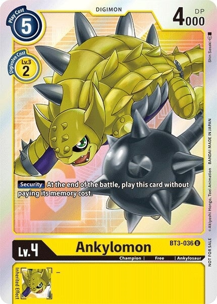 Ankylomon (Box Topper) (BT3-036 U) 