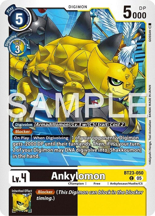 Ankylomon (#BT23-050 C) (Hackers' Slumber) Near Mint 
