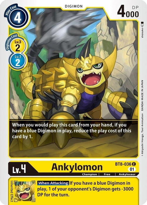 Ankylomon (#BT8-036 C) (New Awakening) Near Mint 