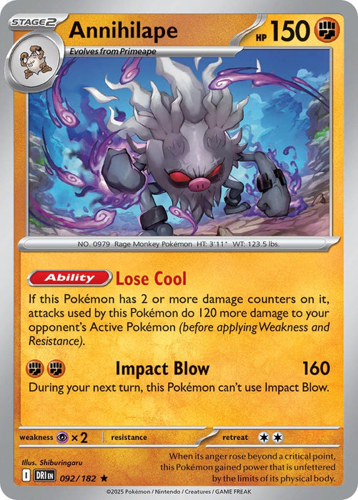 Annihilape (092/182) [Scarlet & Violet: Destined Rivals] 