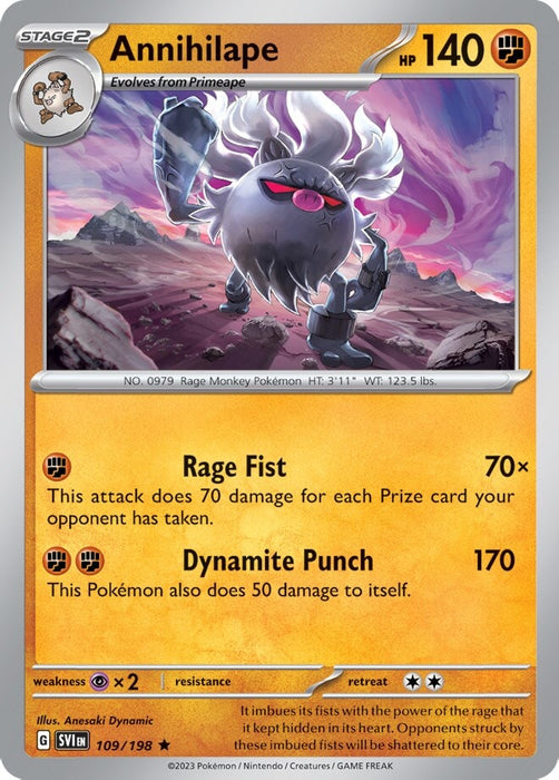 Annihilape (109/198) (Theme Deck Exclusive) [Scarlet & Violet: Base Set] 