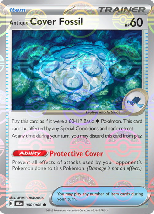 Antique Cover Fossil (080/086) (Poke Ball Pattern) [Scarlet & Violet: Black Bolt] 