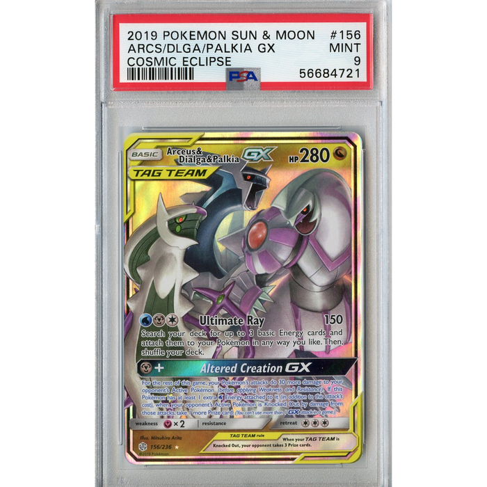 Arceus & Dialga & Palkia (156/236) - Cosmic Eclipse [PSA 9] 