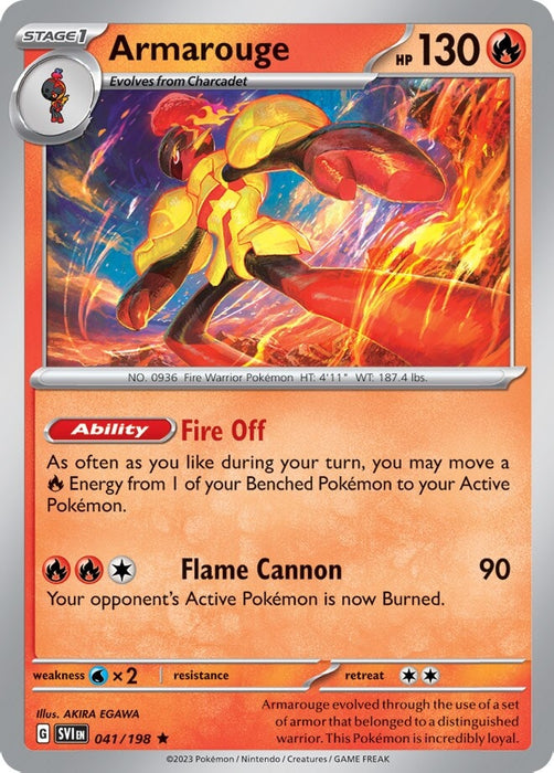 Armarouge (041/198) (Line Holo) [Scarlet & Violet: Base Set] 