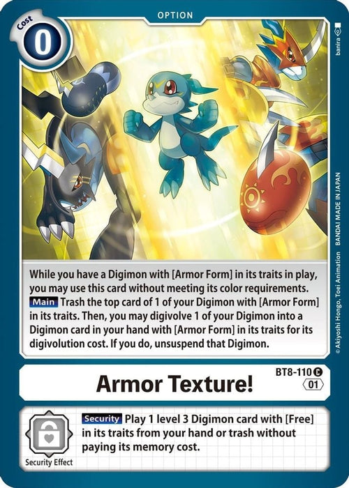 Armor Texture! (#BT8-110 C) (New Awakening) Near Mint 