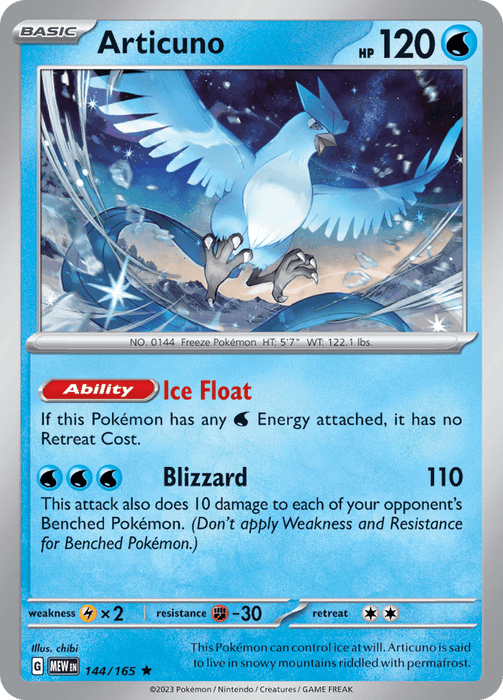 Articuno (144/165) [Scarlet & Violet: 151] 