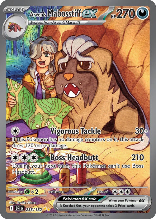 Arven's Mabosstiff ex (235/182) [Scarlet & Violet: Destined Rivals] 