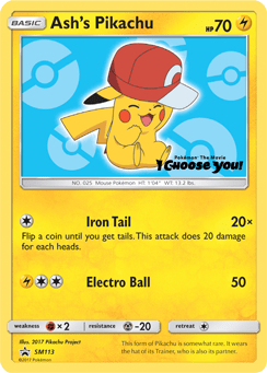 Ash's Pikachu (SM113) [Sun & Moon: Black Star Promos] 