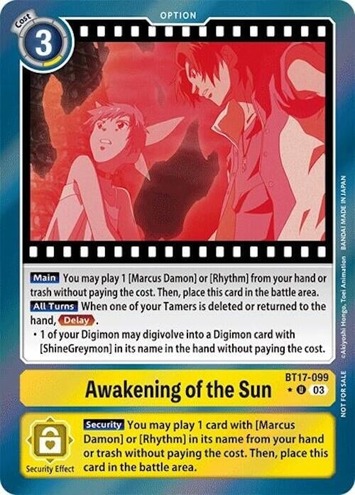 Awakening of the Sun (Secret Crisis: Movie Memorial Pack) (BT17-099 U) 