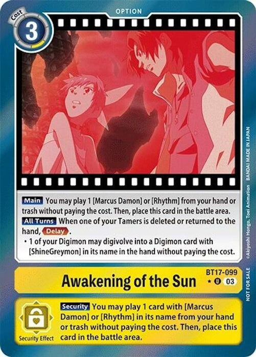 Awakening of the Sun (Secret Crisis: Movie Memorial Pack) (#BT17-099 U) (Secret Crisis) Near Mint Foil 