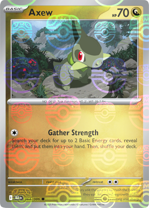Axew (068/086) (Master Ball Pattern) [Scarlet & Violet: Black Bolt] 