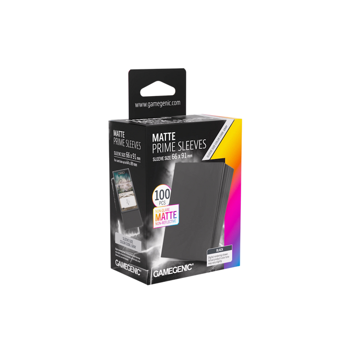 Gamegenic Matte Prime Sleeves - Black - Standard Size (100)