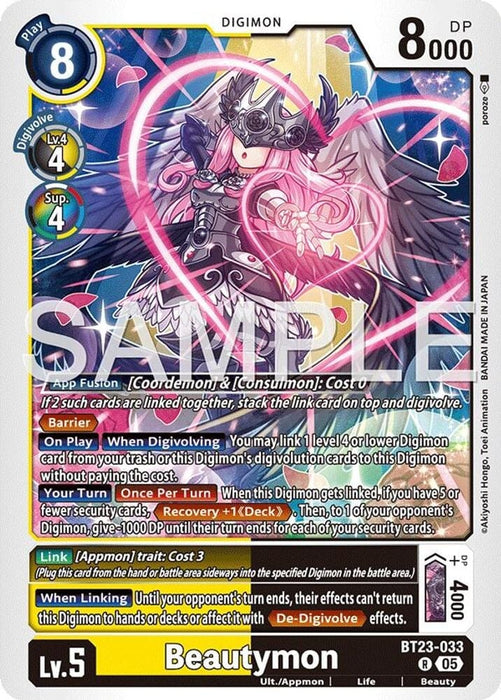 Beautymon (#BT23-033 R) (Hackers' Slumber) Near Mint Foil 