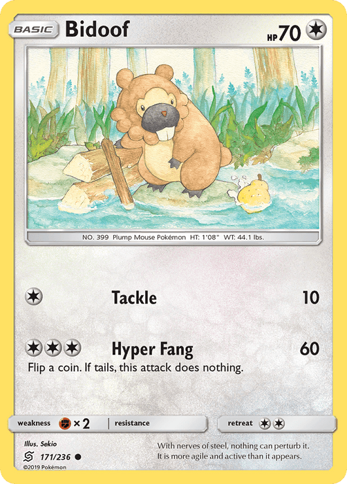 Bidoof (171/236) [Sun & Moon: Unified Minds] 