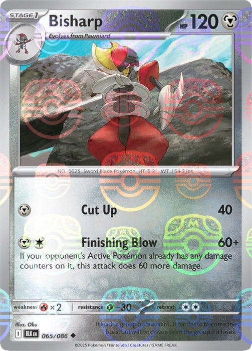 Bisharp (065/086) (Master Ball Pattern) [Scarlet & Violet: Black Bolt] 