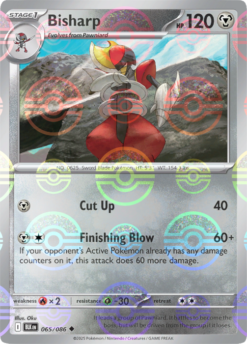 Bisharp (065/086) (Poke Ball Pattern) [Scarlet & Violet: Black Bolt] 