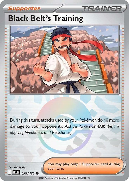 Black Belt's Training (098/131) (Poke Ball Pattern) [Scarlet & Violet: Prismatic Evolutions] 
