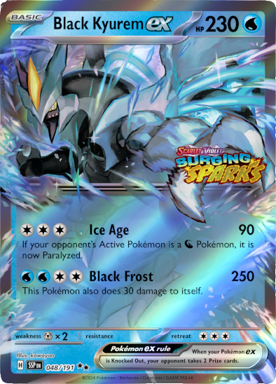 Black Kyurem ex (048/191) (Surging Sparks Stamped) [Miscellaneous Cards] 