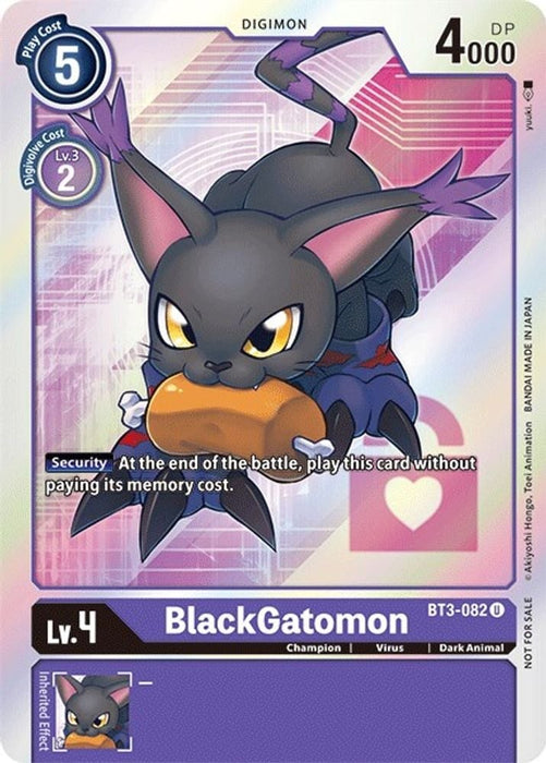 BlackGatomon (Box Topper) (#BT3-082 U) (Release Special Booster 1.5) Near Mint Foil 