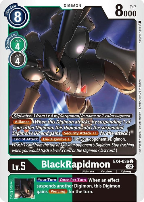 BlackRapidmon (#EX4-036 U) (Alternative Being Booster) Near Mint 