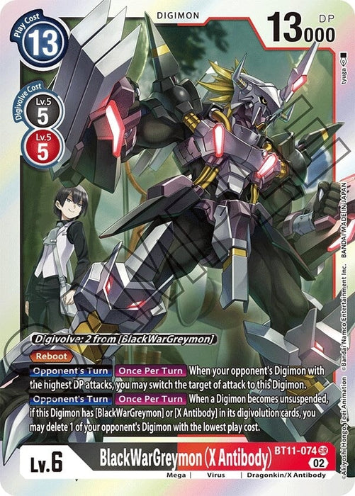 BlackWarGreymon (X Antibody) (BT11-074 SR) 