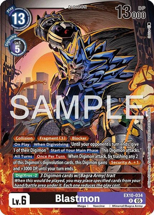 Blastmon (#EX10-034 R) (Sinister Order) Near Mint Foil 