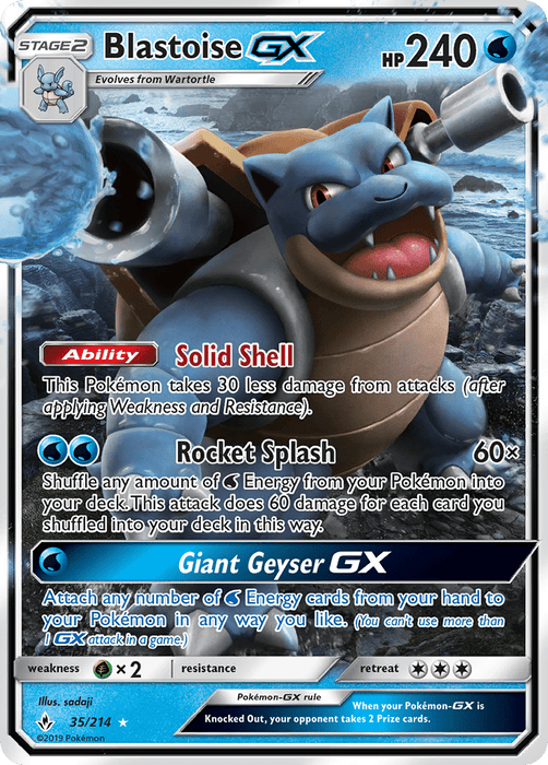 Blastoise GX (35/214) [Sun & Moon: Unbroken Bonds] 