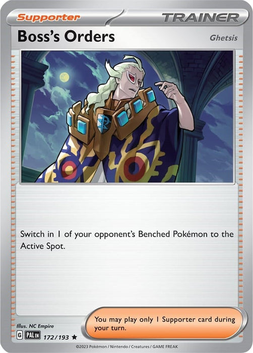 Boss's Orders (172/193) (Theme Deck Exclusive) [Scarlet & Violet: Paldea Evolved] 