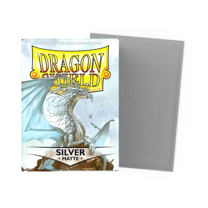 Dragon Shield Matte Sleeves - Silver - Standard Size (100)