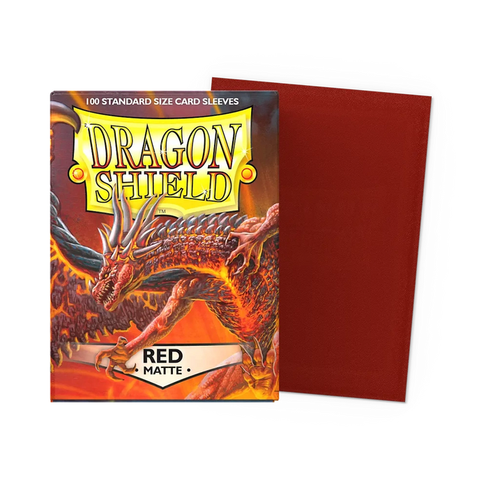 Dragon Shield Matte Sleeves - Red - Standard Size (100)