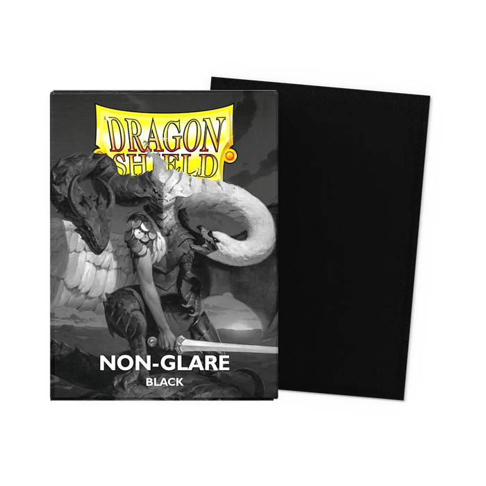 Dragon Shield Non-Glare Matte Sleeves - Black - Standard Size (100)