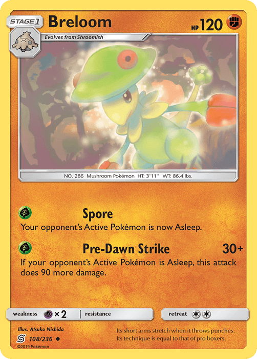 Breloom (108/236) [Sun & Moon: Unified Minds] 