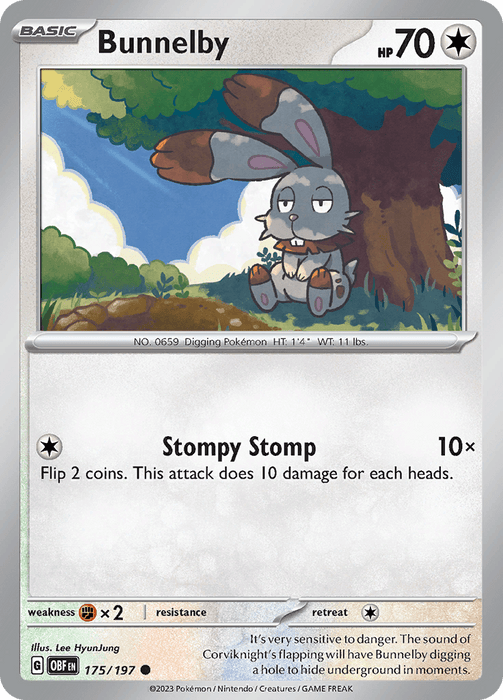Bunnelby (175/197) [Scarlet & Violet: Obsidian Flames] 