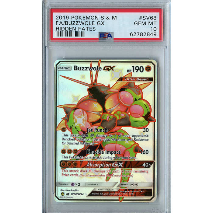Buzzwole GX (SV68/SV94) - Full Art - Hidden Fates [PSA 10] 