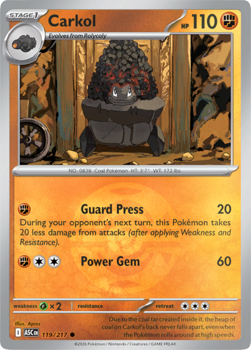 Carkol (Dusk Ball) (119/217) [Mega Evolution: Ascended Heroes]
