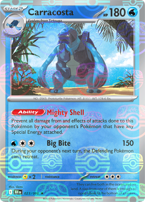 Carracosta (023/086) (Master Ball Pattern) [Scarlet & Violet: Black Bolt] 