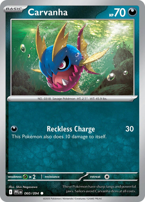 Carvanha (060/094) [Mega Evolution: Phantasmal Flames] 