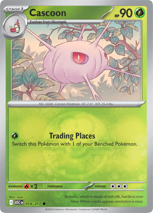 Cascoon (Love Ball) (014/217) [Mega Evolution: Ascended Heroes]