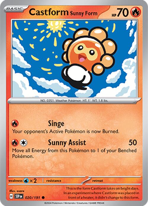 Castform Sunny Form (020/191) [Scarlet & Violet: Surging Sparks] 