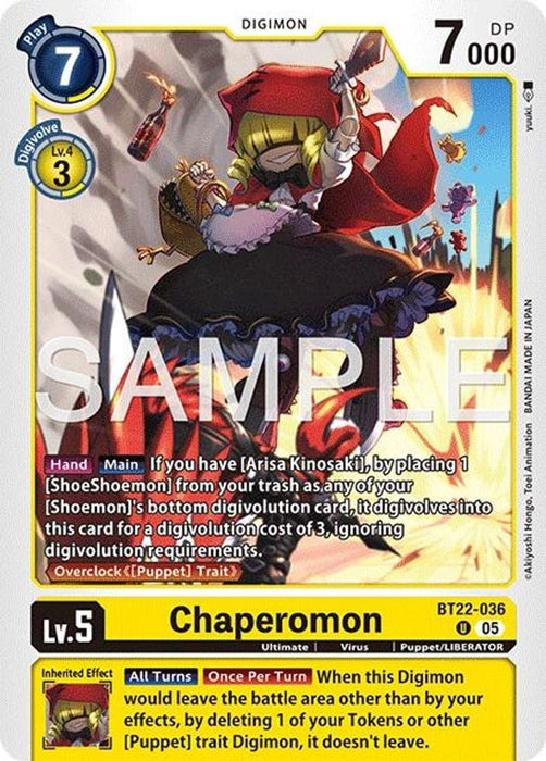 Chaperomon (#BT22-036 U) (Cyber Eden) Near Mint 