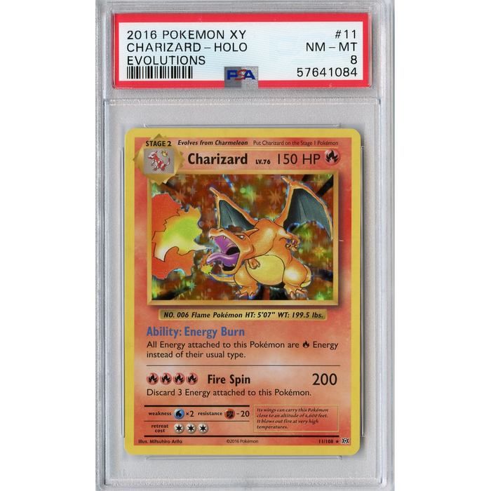 Charizard (11/108) - Holo Rare - Evolutions [PSA 8] 