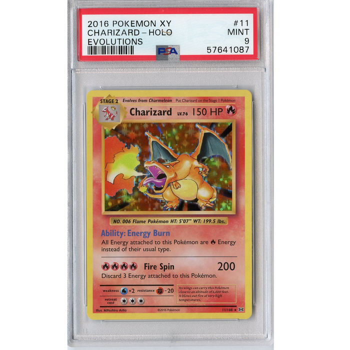 Charizard (11/108) - Holo Rare - Evolutions [PSA 9] 